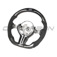 BMW Fxx Carbon Fibre / Alcantara / Led Flat Bottom Custom Steering Wheel - view 2