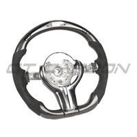 BMW Fxx Carbon Fibre / Alcantara / Led Flat Bottom Custom Steering Wheel - view 6