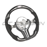 BMW Fxx Carbon Fibre / Alcantara / Led Flat Bottom Custom Steering Wheel - view 7