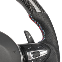 BMW Fxx Carbon Fibre / Leather Flat Bottom Custom Steering Wheel - view 6