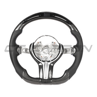 BMW Fxx Carbon Fibre / Leather / Led Flat Bottom Custom Steering Wheel - view 10