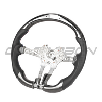 BMW Fxx Carbon Fibre / Leather / Led Flat Bottom Custom Steering Wheel - view 7