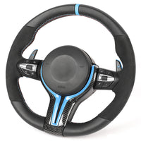 BMW Fxx Leather / Alcantara / Flat Bottom Custom Steering Wheel - view 3