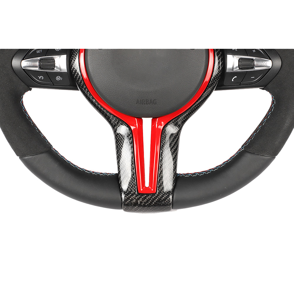 BMW Fxx Leather / Alcantara / Flat Bottom Custom Steering Wheel - view 4