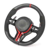 BMW Fxx Leather / Alcantara / Flat Bottom Custom Steering Wheel - view 6