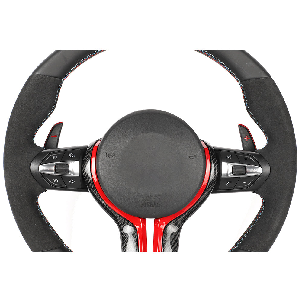BMW Fxx Leather / Alcantara / Flat Bottom Custom Steering Wheel - view 7