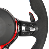BMW Fxx Leather / Alcantara / Flat Bottom Custom Steering Wheel - view 8