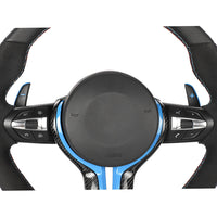 BMW Fxx Leather / Alcantara / Flat Bottom Custom Steering Wheel - view 9