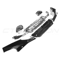 BMW G42 2 Series 2022+ Gloss Black Diffuser With Tips - V1 - view 2