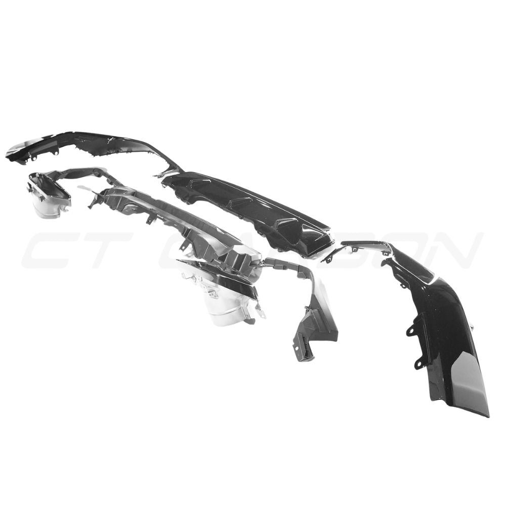 BMW G42 2 Series 2022+ Gloss Black Diffuser With Tips - V1 - view 3