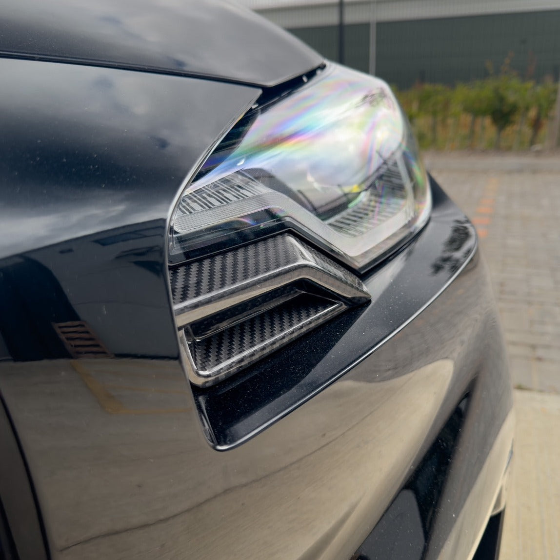 BMW G87 M2 Carbon Fibre Front Head Light Add On - CT Design - view 4