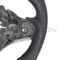 BMW Gxx Carbon Fibre / Leather / Led Flat Bottom Custom Steering Wheel - view 3