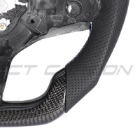 BMW Gxx Carbon Fibre / Leather / Led Flat Bottom Custom Steering Wheel - view 6
