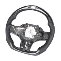 BMW Gxx Carbon Fibre / Leather / Led Flat Bottom Custom Steering Wheel