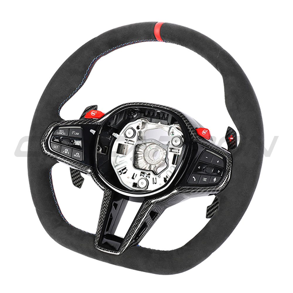 BMW Gxx LCI Alcantara Flat Bottom Custom Steering Wheel - view 9