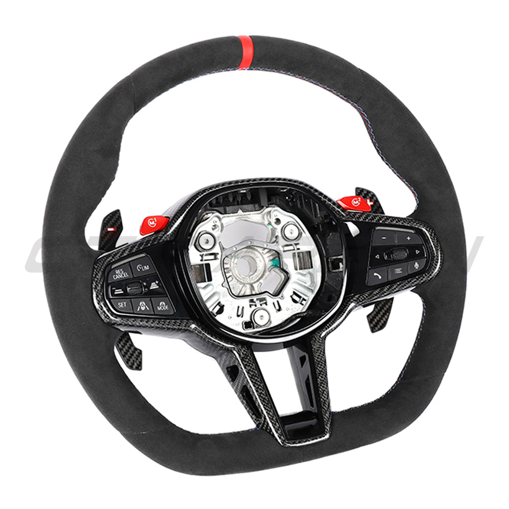 BMW Gxx LCI Alcantara Flat Bottom Custom Steering Wheel - view 10