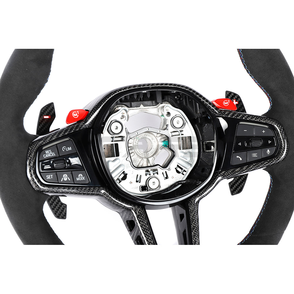 BMW Gxx LCI Alcantara Flat Bottom Custom Steering Wheel - view 11