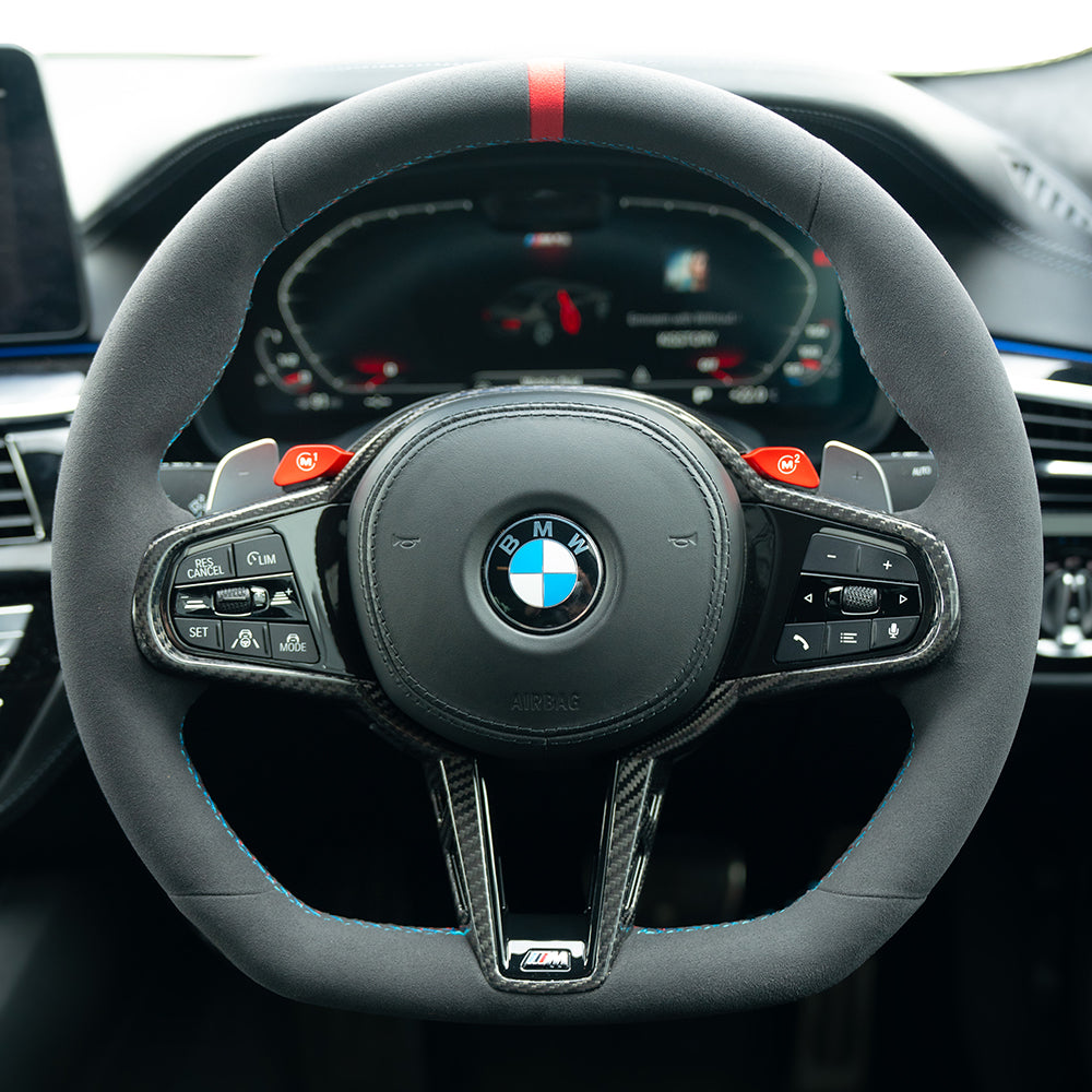 BMW Gxx LCI Alcantara Flat Bottom Custom Steering Wheel - view 2