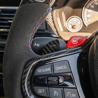 BMW Gxx LCI Carbon Fibre / Alcantara Flat Bottom Custom Steering Wheel - view 2