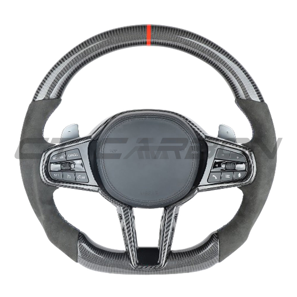 BMW Gxx LCI Carbon Fibre / Alcantara Flat Bottom Custom Steering Wheel - view 4