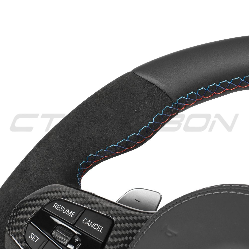 BMW Gxx Alcantara/leather Flat Bottom Custom Steering Wheel - view 2