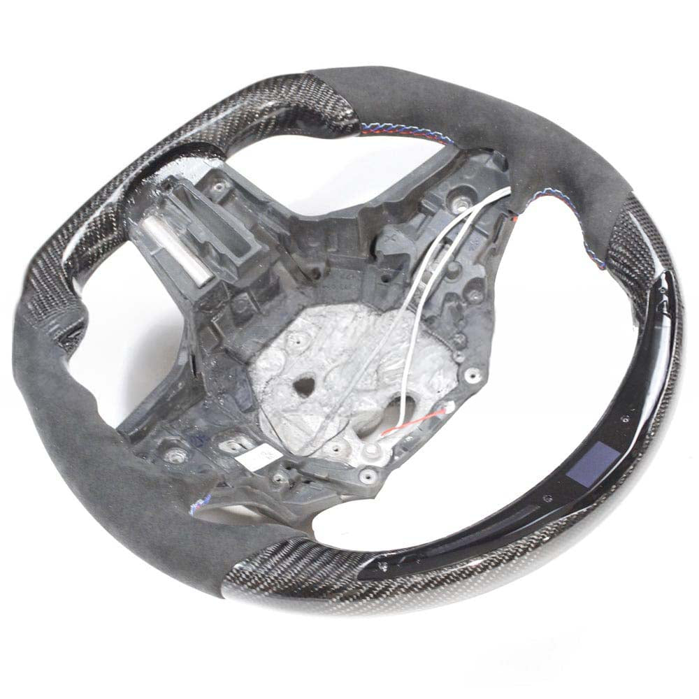 BMW Gxx Carbon Fibre / Alcantara / Led Flat Bottom Custom Steering Wheel