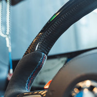 BMW Gxx Carbon Fibre / Alcantara / Led Flat Bottom Custom Steering Wheel - view 2