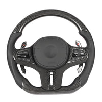 BMW Gxx Carbon Fibre / Leather / Flat Bottom Custom Steering Wheel
