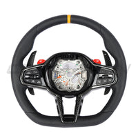 BMW Gxx LCI Full Leather Flat Bottom Custom Steering Wheel - view 7