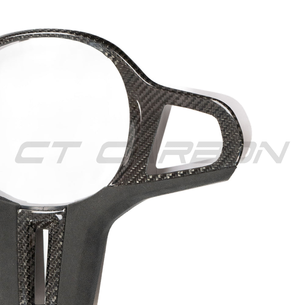 BMW Gxx M Car Carbon Fibre Steering Wheel Trim - view 2