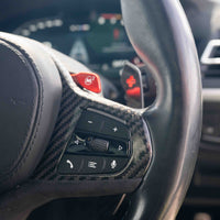 BMW Gxx M Car Carbon Fibre Steering Wheel Trim - Heating + Acc - view 2