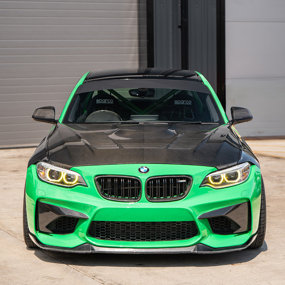BMW M2 F87 N55 (OG) Carbon Fibre Front Bumper Corners - view 4