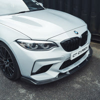 BMW M2C F87 2016-2021 Carbon Fibre Splitter - V2 - view 2