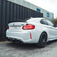 BMW M2/M2C F87 Carbon Fibre Diffuser - V6 - view 2