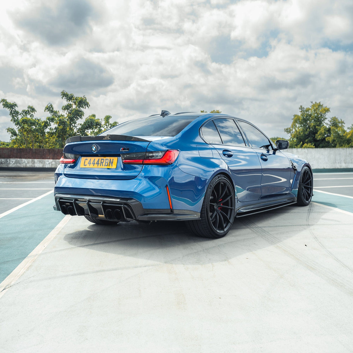 BMW M3 G80/G81 Carbon Fibre Diffuser - V1 - CT Design - view 2