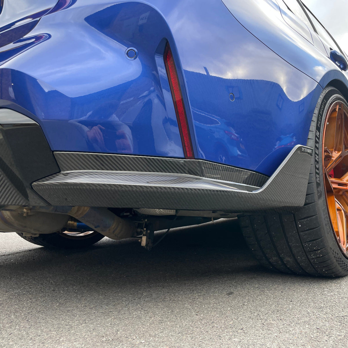 BMW G80/G81 M3 Carbon Fibre Rear Bumper Corners - V1 - view 4