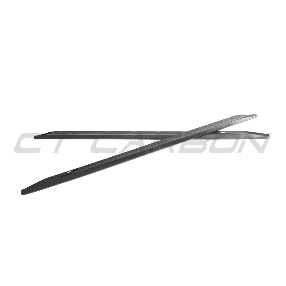BMW M3 G80/G81 Carbon Fibre Side Skirt Extensions - V6 - view 2
