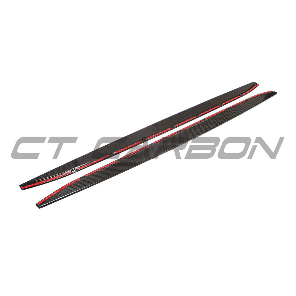 BMW M3 G80/G81 Carbon Fibre Side Skirt Extensions - V3 - CT Design - view 12