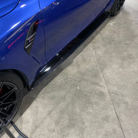 BMW M3 G80/G81 Carbon Fibre Side Skirt Extensions - V3 - CT Design - view 3