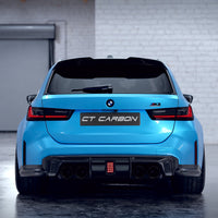 BMW M3/M4 G80/G81/G82/G83 Carbon Fibre Diffuser With Led - V3 - CT Design - view 4
