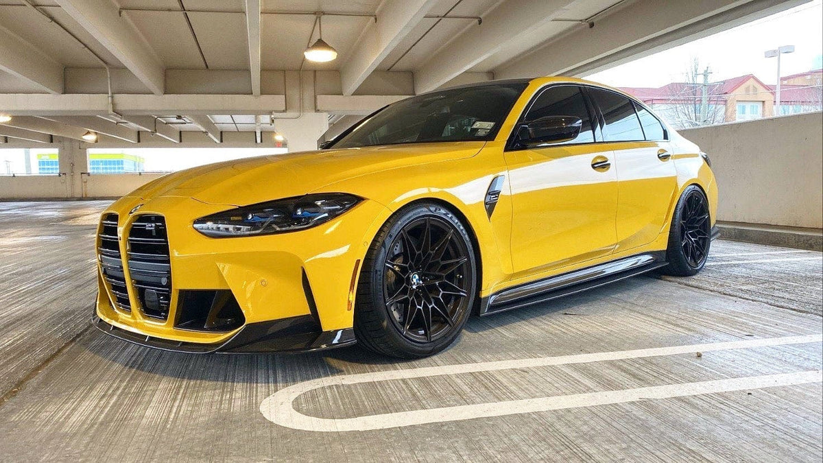 BMW M4 G82/G83 Carbon Fibre Side Skirt Extensions V1 - CT Design - view 5