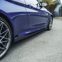 BMW M3/M4 (F80 F82 F83) 2014-2020 Carbon Fibre Side Skirts - V2 - view 4