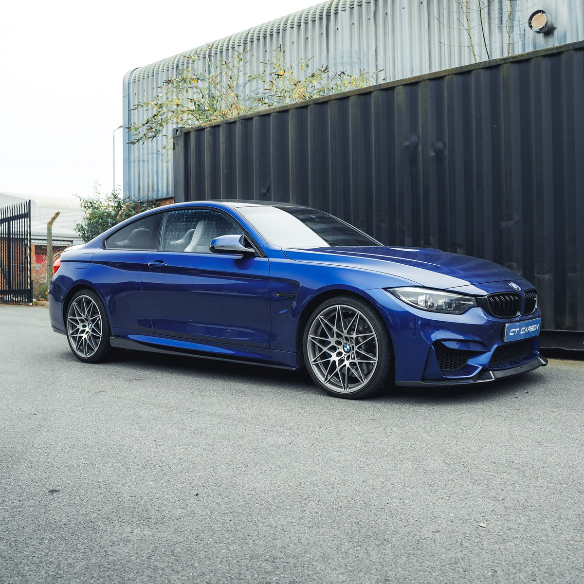 BMW M3/M4 (F80 F82 F83) 2014-2020 Carbon Fibre Side Skirts - V2 - view 2