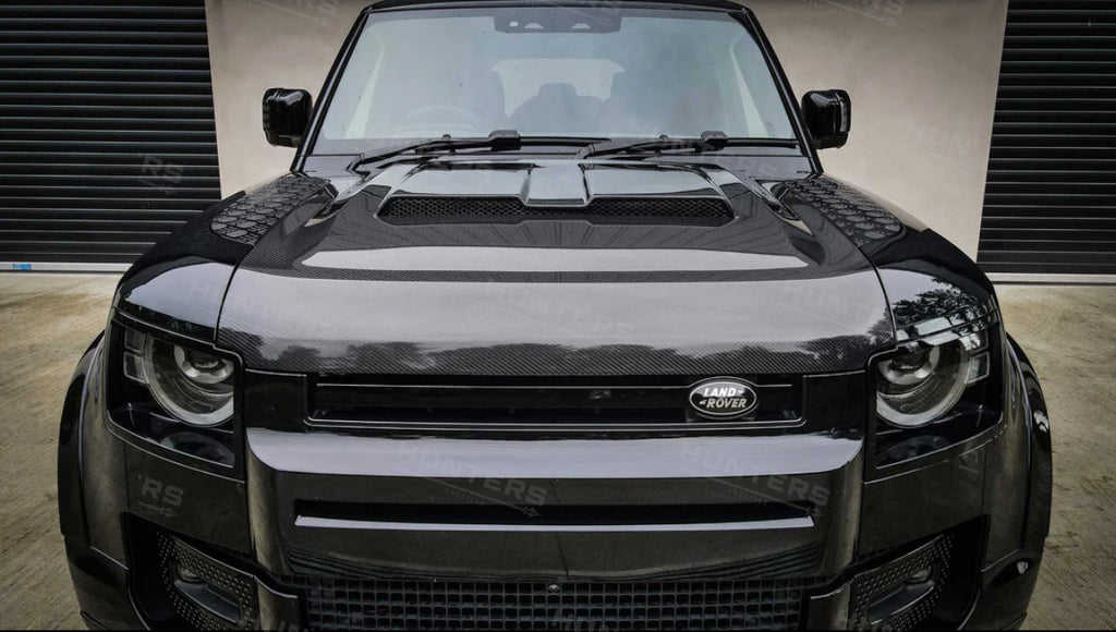 Defender L663 Carbon Fibre Bull Nose Bonnet - view 4
