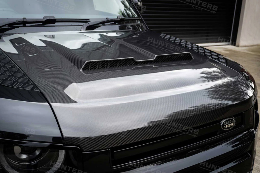 Defender L663 Carbon Fibre Bull Nose Bonnet - view 5