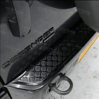 Defender L663 Chequer Plate Rear Bumper Scratch Protection Strip - V1 - view 4