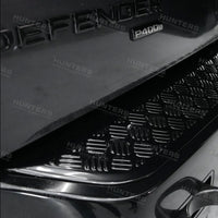 Defender L663 Chequer Plate Rear Bumper Scratch Protection Strip - V1 - view 5