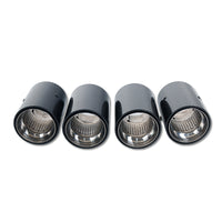 BMW M2/M3/M4/M5 F10/F80/F82/F83/F87 Carbon Fibre Exhaust Tips - Chrome X4 - view 6