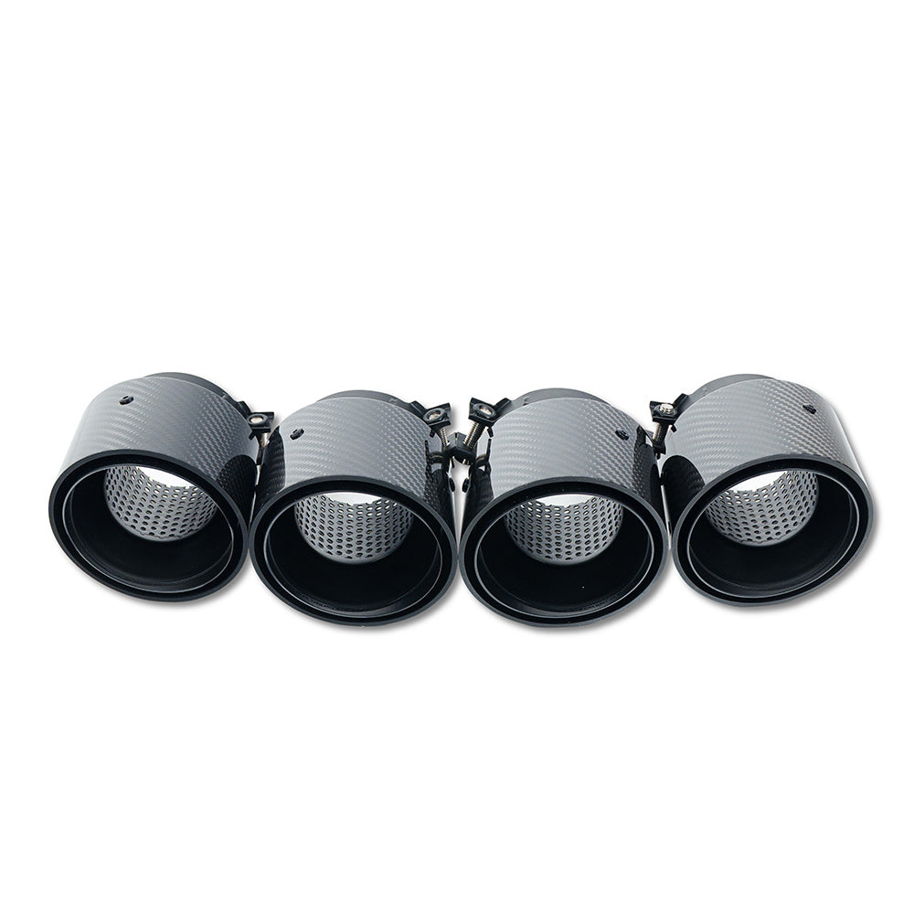 BMW M2, M3, M4 G87/G80/G81/G82/G83 Carbon Exhaust Tips - Black Slash Cut (set Of 4) - view 5