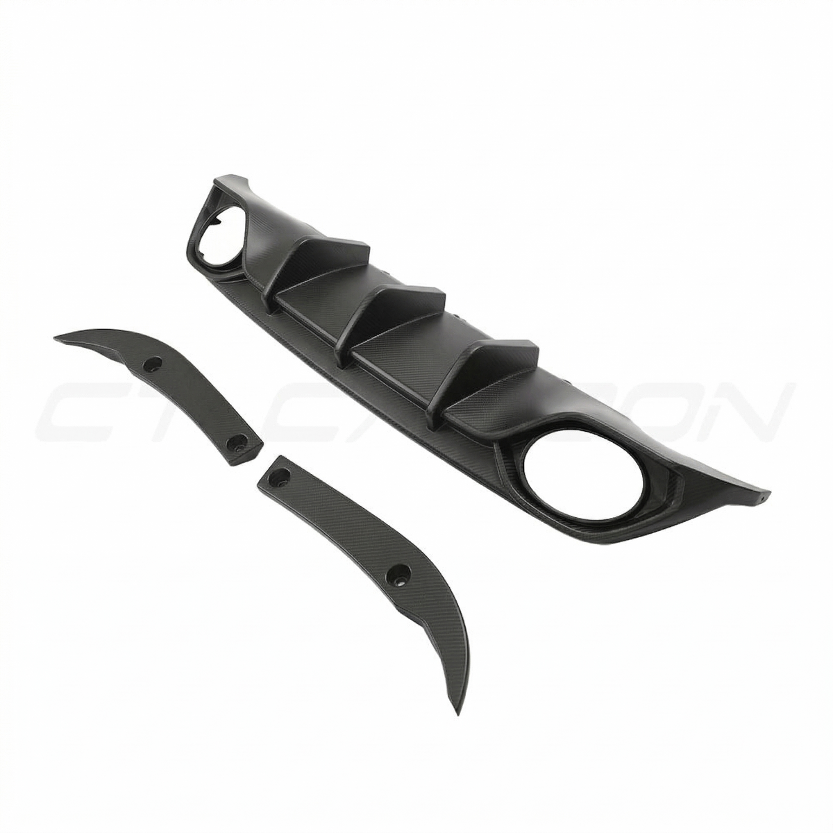 Audi RS3 8Y 2022-2024 Saloon Matte Carbon Fibre Diffuser - V1 - CT Design - view 5